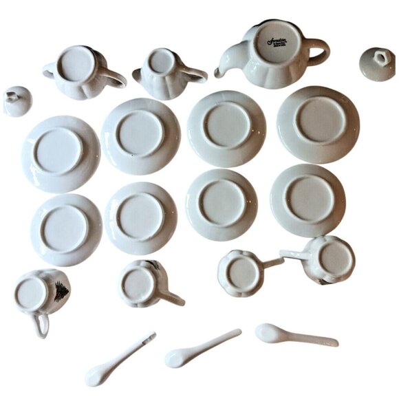 Formalities By Baum Bros Christmas Tree Tea Set & Plates For 4 - Ceramic Holiday - Picture 11 of 13